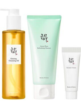 Korean Double Cleansing Duo Set | Gentle Gel Cleanser & Lightweight Oil | Glass